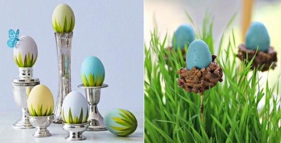 Steblo trávy Veľkonočné vajíčka-vymaľujte čokoládové figúrky