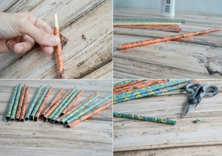 Ručné práce s papierovými rolkami na Vianoce - Ako vyrobiť rolky z novinového papiera