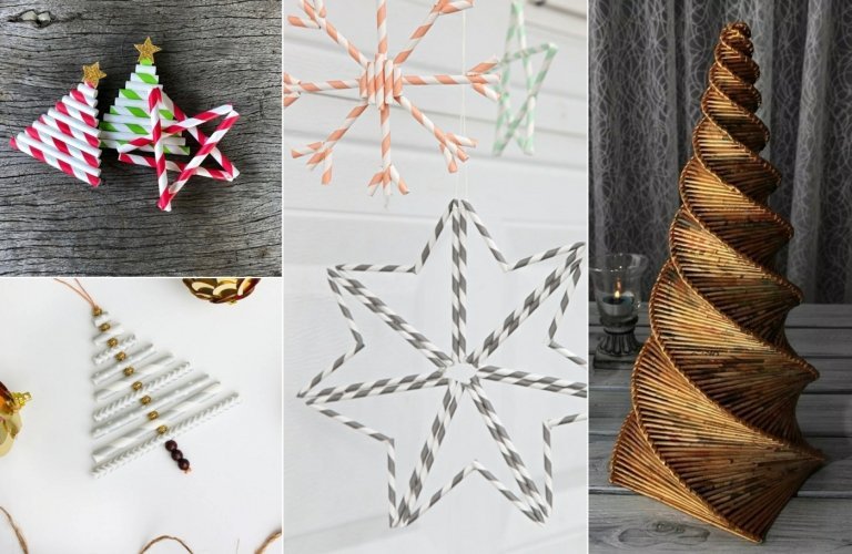 Ručné práce s papierovými rolkami na Vianoce - nápady pre deti i dospelých