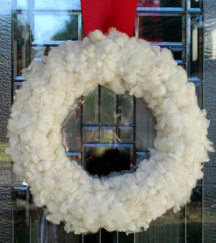 vianočný veniec z merino vlny vlastnoručne vyrobte nápady na vianočné adventné vence závesné dvere