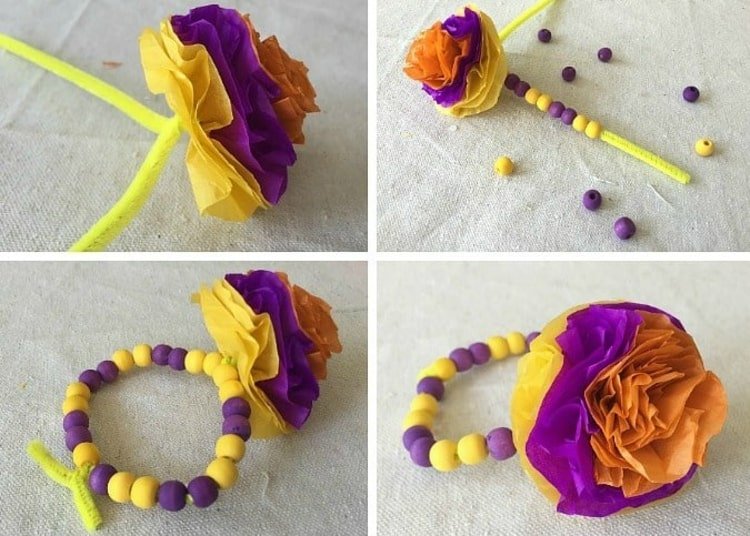 Jarné remeslá s deťmi základnej školy - výroba šperkov pre deti