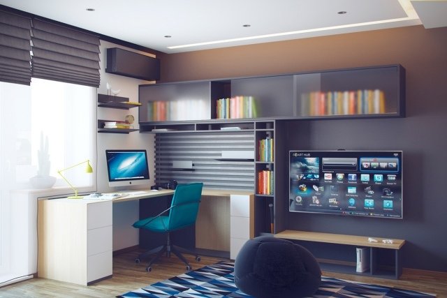 Návrh detskej izby pre chlapca - dominantná farba sivá hq-team, miestnosť pre mládež, dizajn, miesto pre chlapcov, úložný priestor