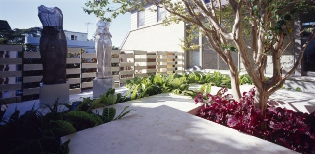 Myšlienky záhradného dizajnu na záhrade moderné pieskovcové dosky Záhrada, moderné pieskovcové dosky, podlahová krytina, terasa, strom