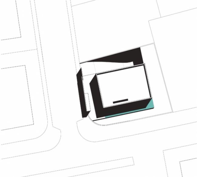 Betónový dom Urgnano Taliansko poloha lokality