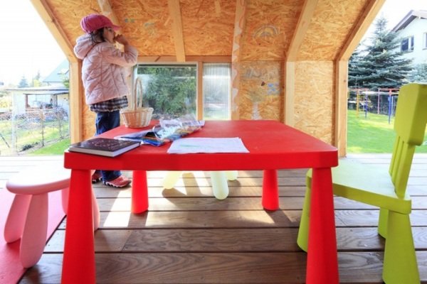 Domček pre deti v škôlke v záhradnej budove