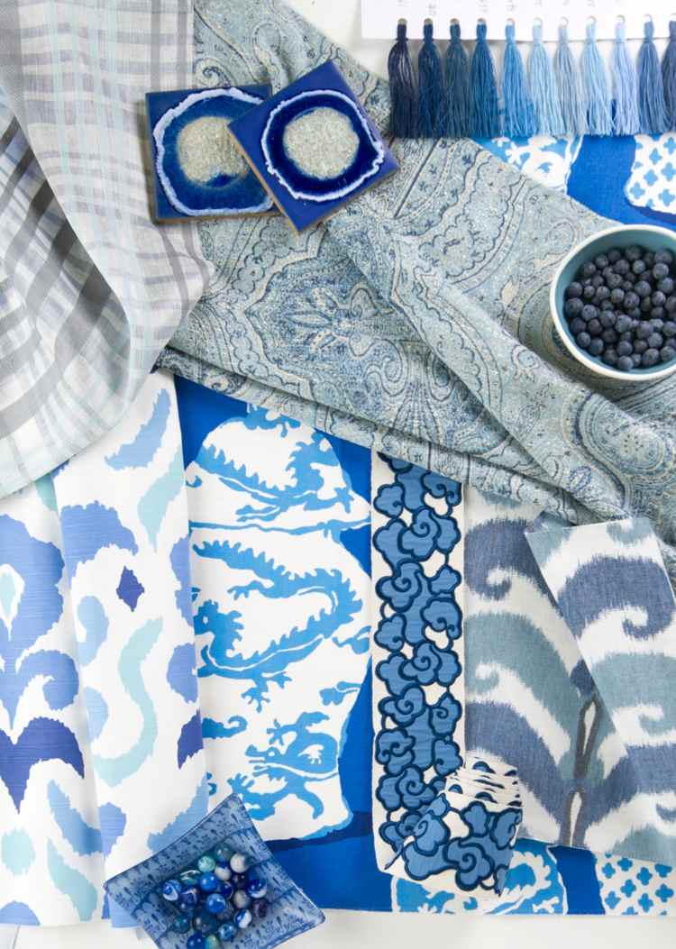 Vzory Ikat slúžia ako inšpirácia v každej oblasti dizajnu Vzor Ikat -etno-motívové-látky-modro-bielo-exotické