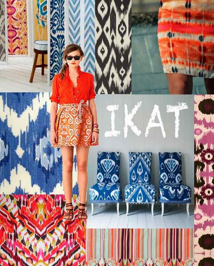 Ikat vzory - trend v interiérovom dizajne a móde Vzor Ikat-etno-motív-móda-interiér-zariadenie-textílie