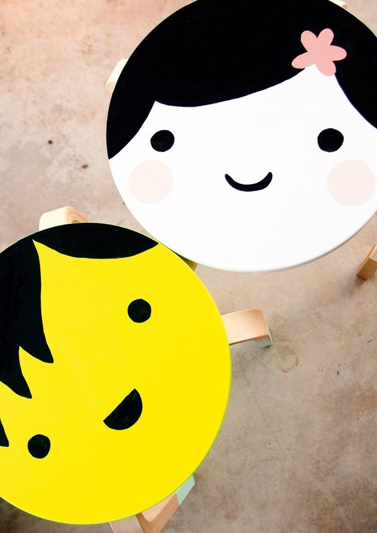 nápady-detská izba-ikea-hack-stolička-maľovanie-deti-zdobenie