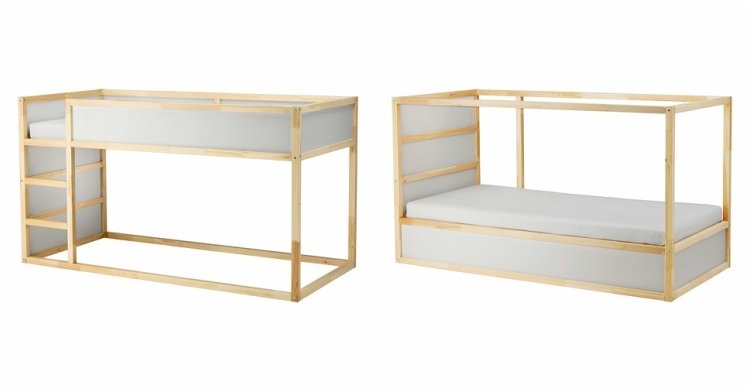 ikea kura posteľ prestavba jednoduchý dizajn repurposing
