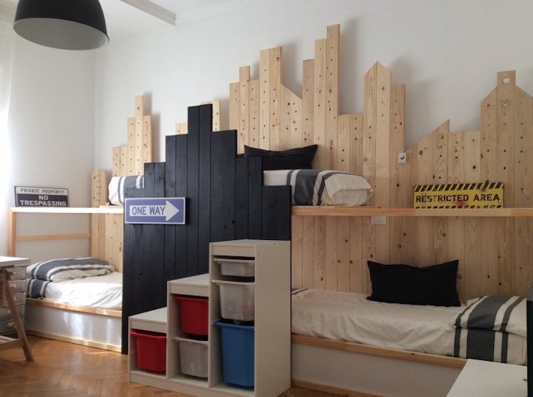 ikea kura posteľ prerobiť detskú izbu mestské úložisko
