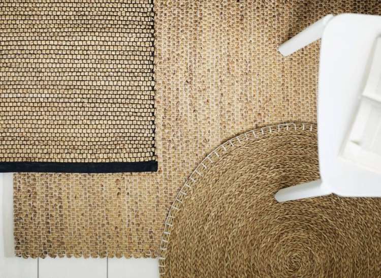 Ikea ratanový nábytok bežec-koberec-prútený-banán-stolička