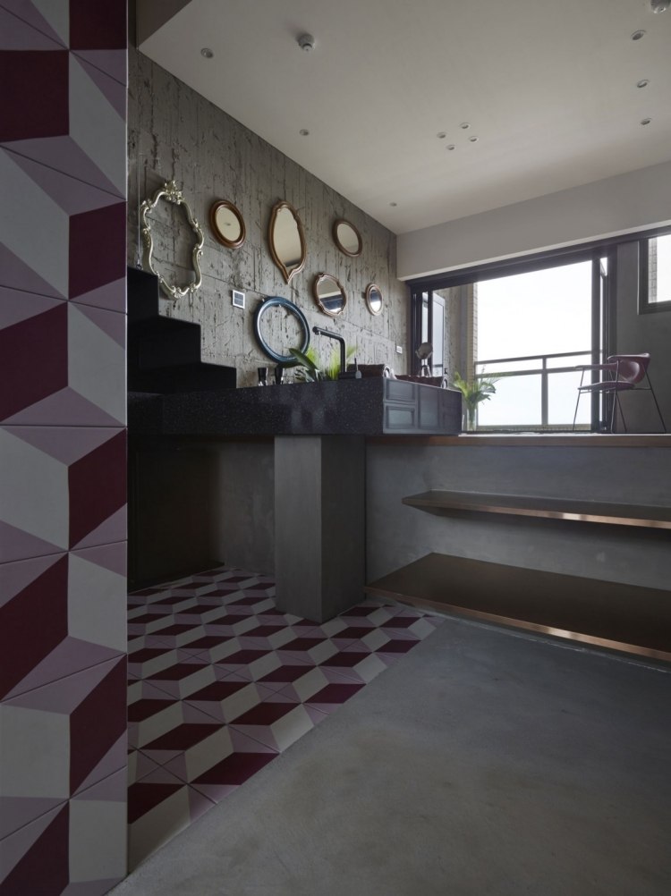 štýl-mix-obývačka-nábytok-jedna-izba-byt-vchod-betón-dlažba-vzor-3d-efekt