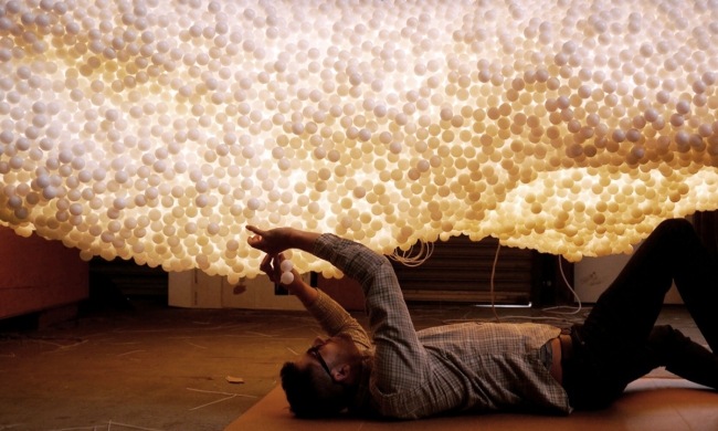 Inštalácia umenie-moderný svetelný dizajn moderný-cloud Greypants