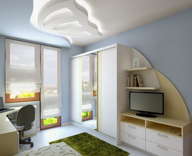 nepriame osvetlenie mládežnícka izba myšlienka biele svetlo dizajn šatník