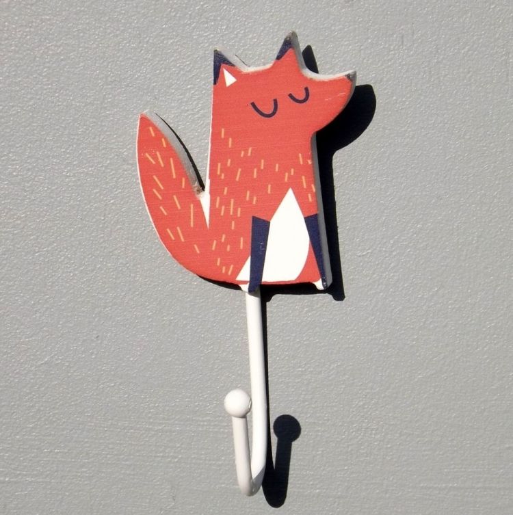 individuálna-detská-skriňa-vyrobená-z-dreva-líšky-oranžovej-zvieracej-malej maľby