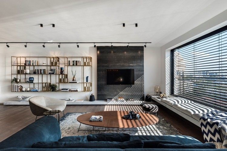 obývacia izba dizajn obrázok okno žalúzie na ochranu pred svetlom