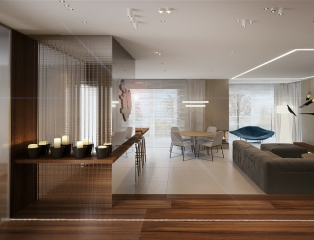 5-tmavšia izba s kompenzáciou dreva vo veľkej miestnosti