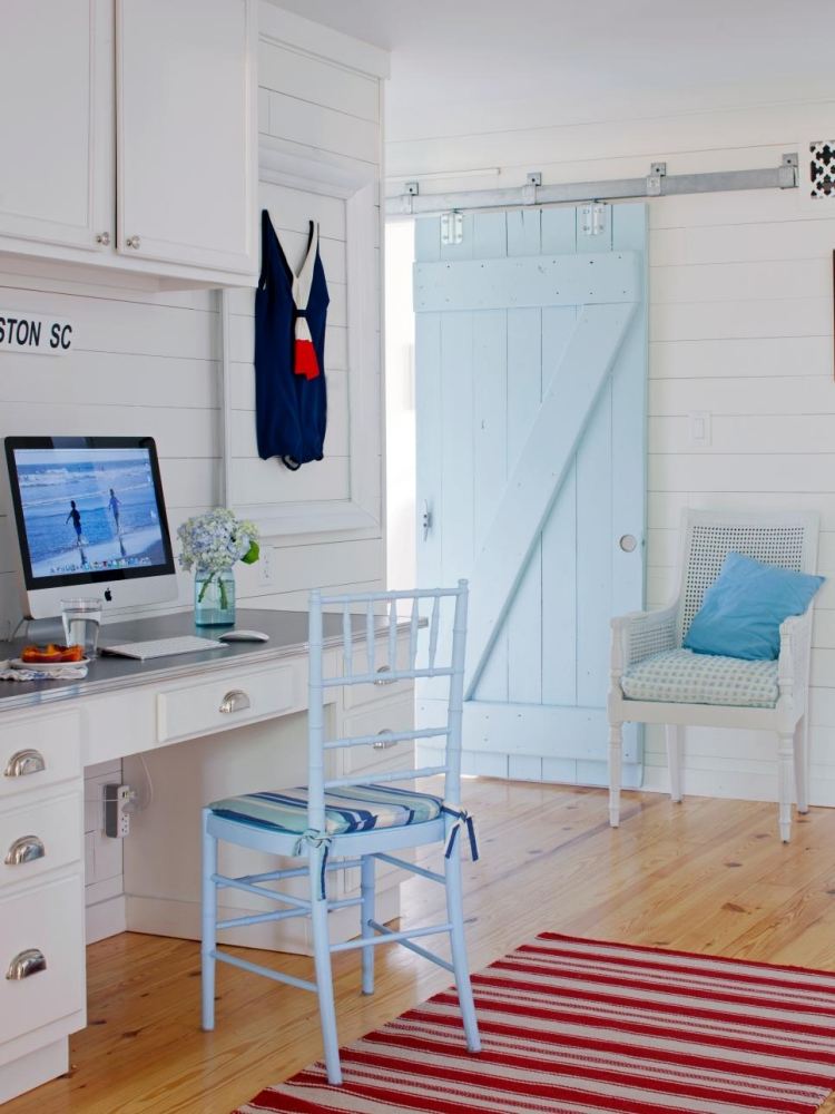 Interiérové ​​dvere-drevo-obloha-modrý stôl-nápady