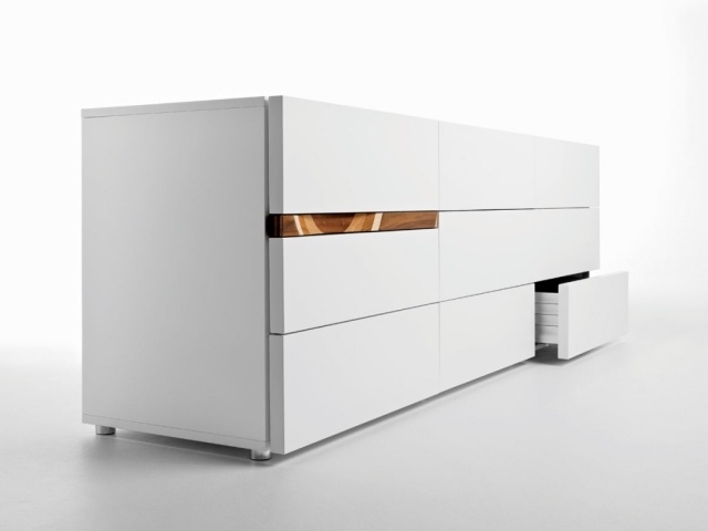 Dizajnové komody moderné horm komri lakované biele zásuvky