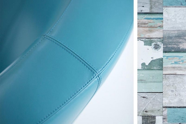 Moderné otočné čalúnenie kresla svetlo modré