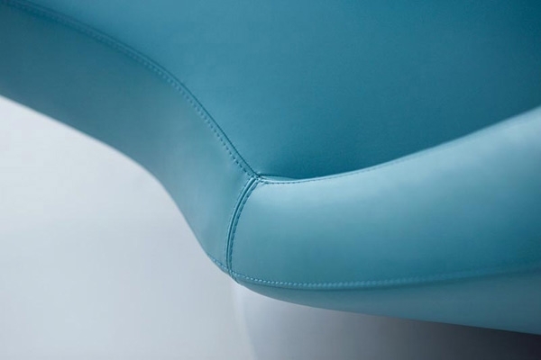 Otočné kreslo s čalúneným nábytkom modrá zelená