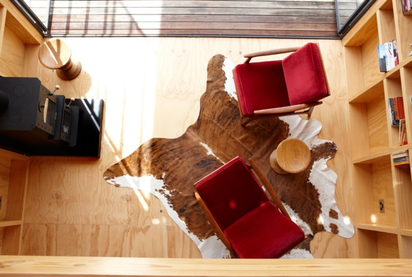 Obývacia izba drevená chata