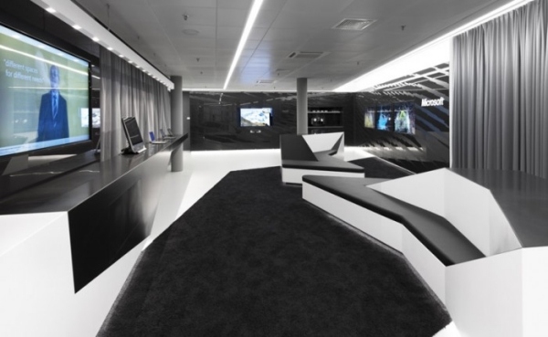 Informačné centrum pre dizajn Monochromatická zasadacia miestnosť Priestor na stretnutie s informačným centrom