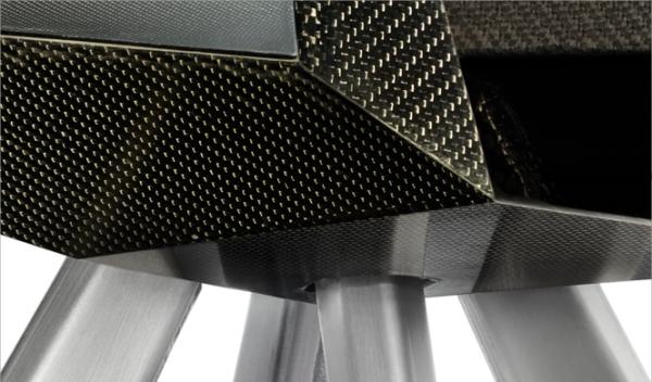 ultraľahká stolička r18 audi, karbónová karbónová ľahká konštrukcia