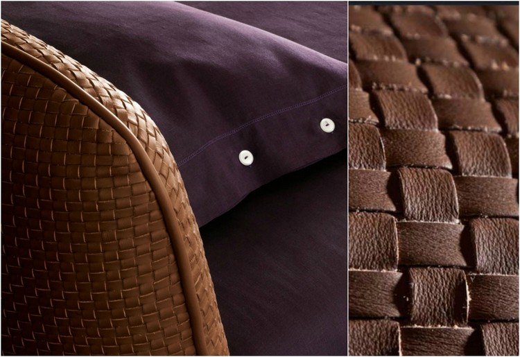 dizajnové kožené čalúnenie do postele