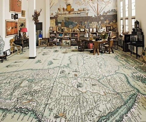 unikátna podlahová mapa na obtisky