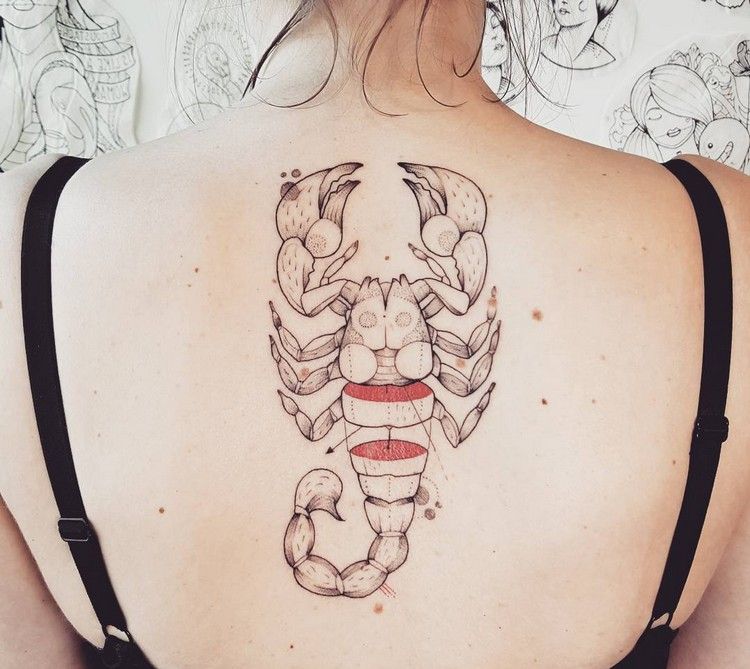 tetovanie zverokruhu škorpión späť