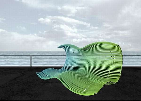 futuristické záhradné kreslo futuristický záhradný nábytok