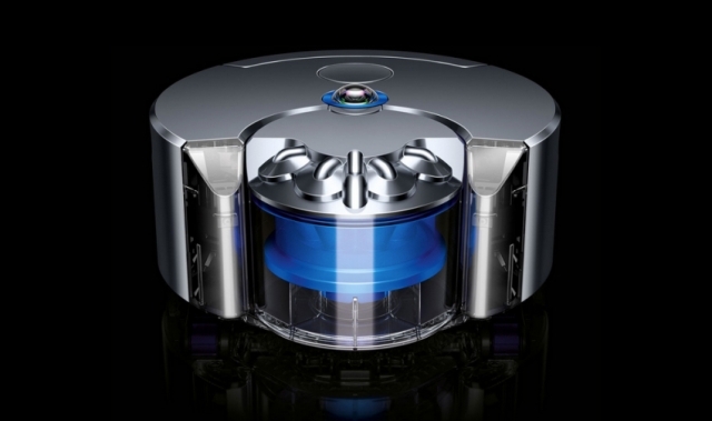 inovatívny robotický vysávač s 360-stupňovou panoramatickou kamerou Dyson inovatívny-robotický vysávač-Clou-kamera-objektív typu rybie oko-Dyson-360-Eye