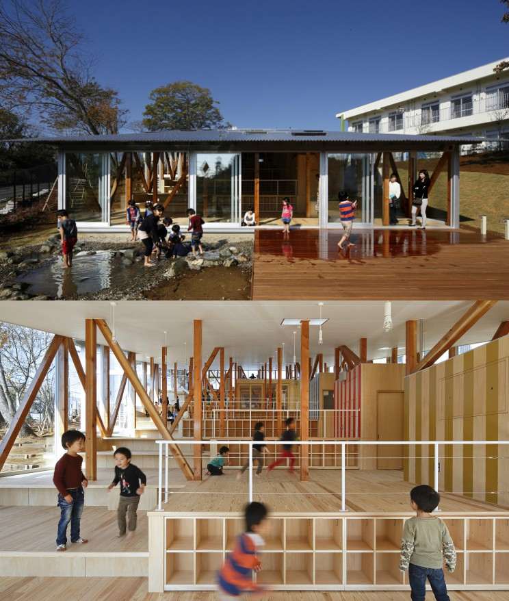 Interaktívne vzdelávanie -moderná-škola-architektúra-japonsko