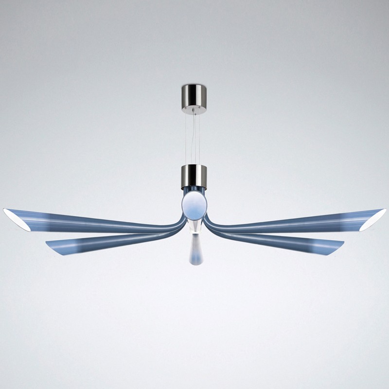 Dizajnové osvetlenie vyrobené zo skla v modrej farbe La Murrina