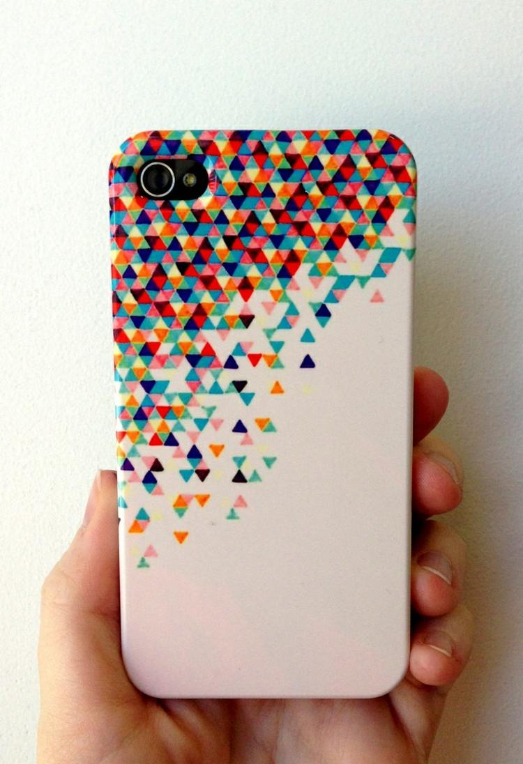 geometrický vzor obaly na iphone biele farebné