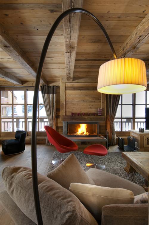 luxusná horská chata contardi dizajnové svetlá z luxusnej chaty contardi