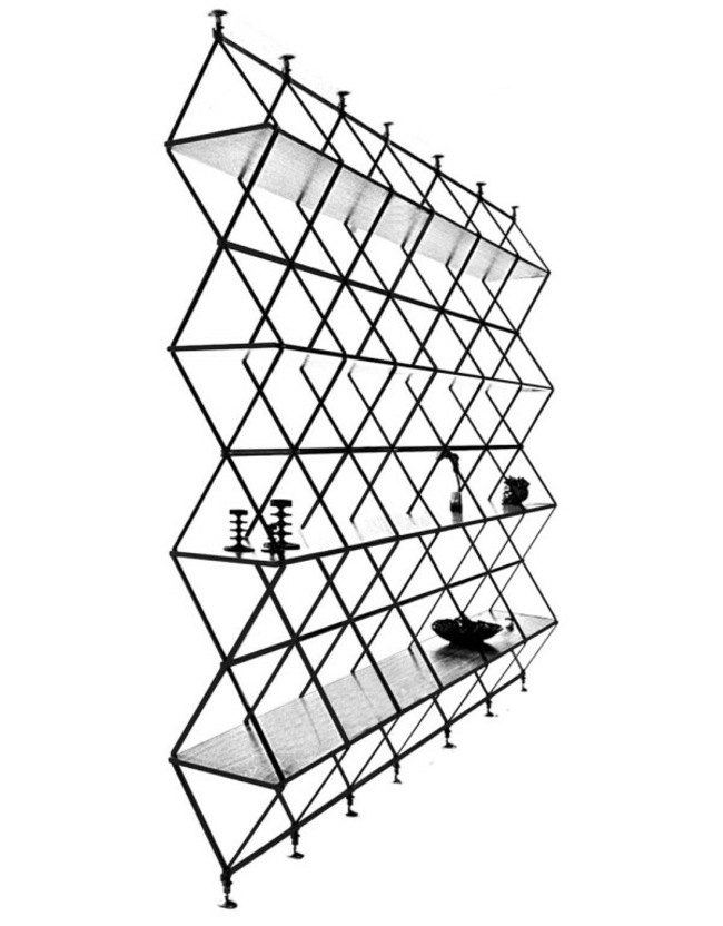 Nástenná polica rovnobežník kovový taliansky nábytok moderná nástenná polica rovnobežník kovová talianska