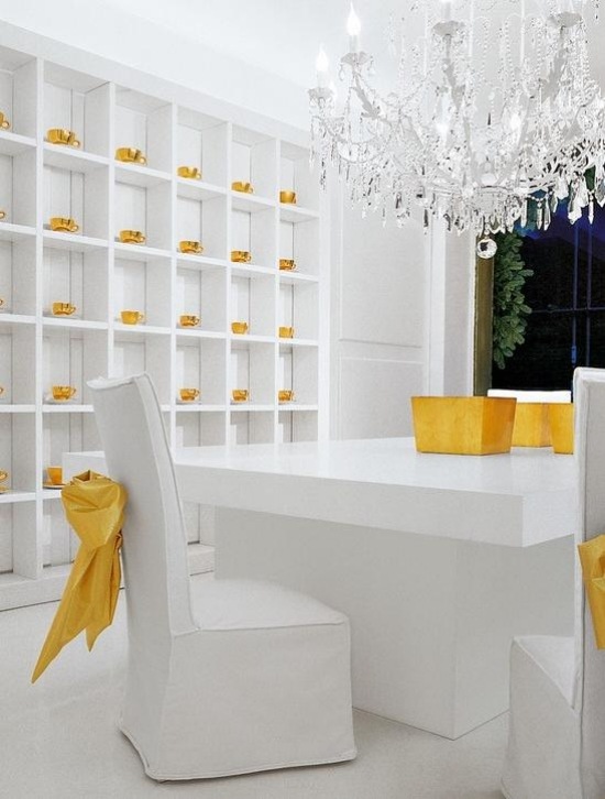 biela žltá-moderné zariadenie-jednoduchý dizajn