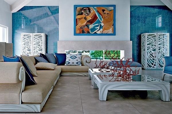 obývacia izba s modrou stenou obývacia izba s modrou stenou