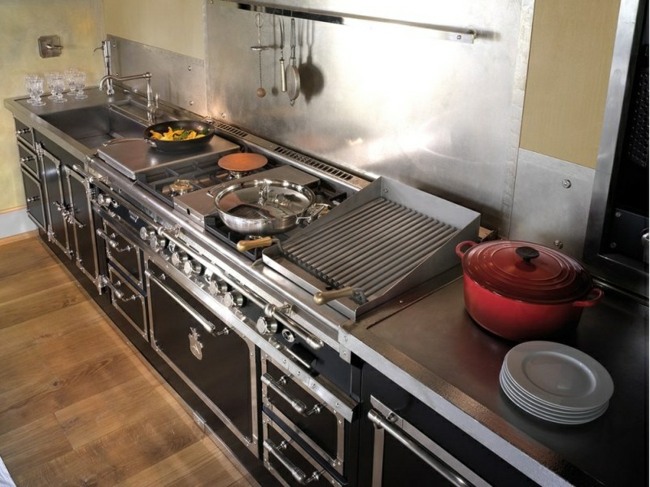 Varná plocha sporák plynový vidiecky Plynový vidiecky štýl čiernej nehrdzavejúcej ocele