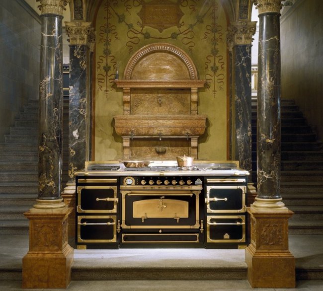 vysoko kvalitná talianska kuchyňa z nehrdzavejúcej ocele Kuchyňa nerez oceľ kov čierna farba