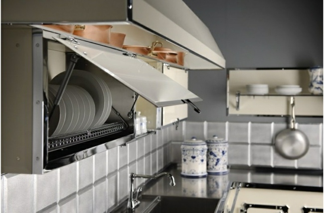 Horná skrinka na riad vo vidieckom štýle Obkladačky vo vidieckom štýle biele