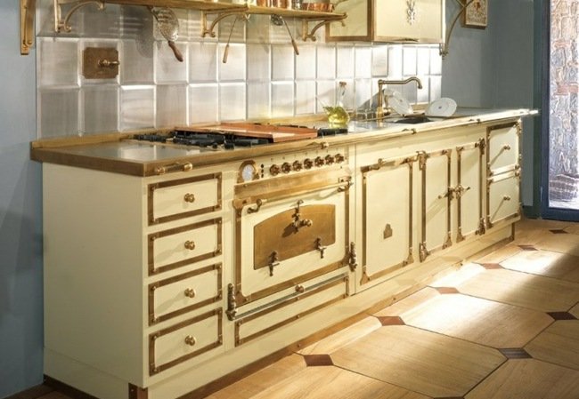 Sporák na varenie vo vidieckom štýle žltkastej spodnej skrinky Varná doska vidiecky štýl nažltlý vstavaný nábytok