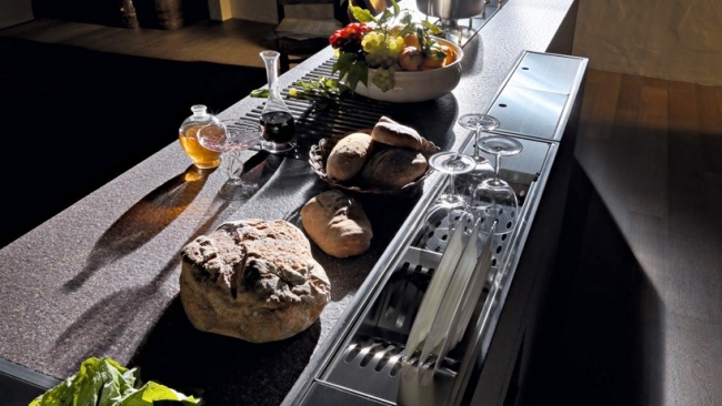 Systém Valcucine Nápady na kuchynské zariadenie Príslušenstvo Systém kuchynského zariadenia Valcucine-nápady-príslušenstvo kanál