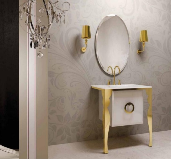 umývadlo malé zlaté kompaktné pobočky Taliansko