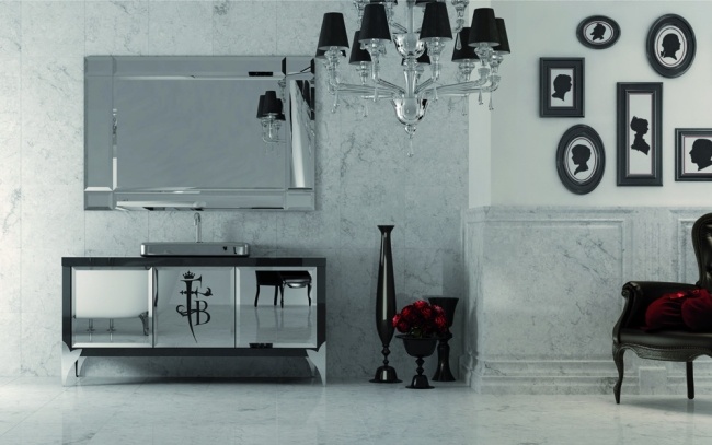 Taliansky luxusný kúpeľňový nábytok branchetti márnosť zrkadlové fronty