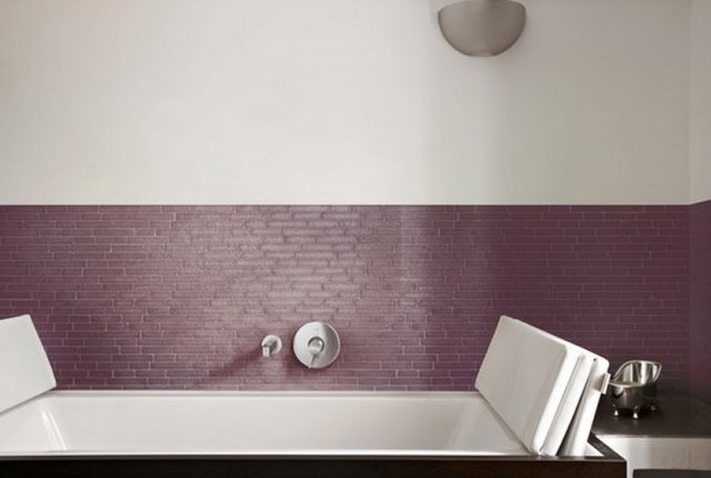 Talianska dlažba do kúpeľne bordeaux Materia kolekcia Casamood Kolekcia talianskych obkladových vaňových operadiel, bordeaux Materia