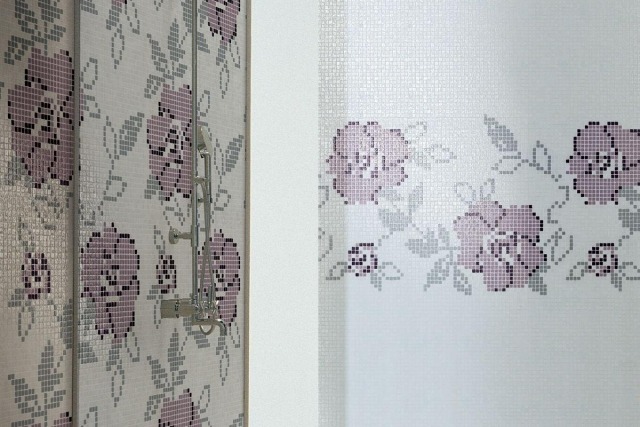 Luxusné obklady-kvetinový vzor-mozaiky-obklady do kúpelne-casamood obklady do kúpelne moderný kvetinový vzor-mozaiky obklady do kúpeľne-casamood