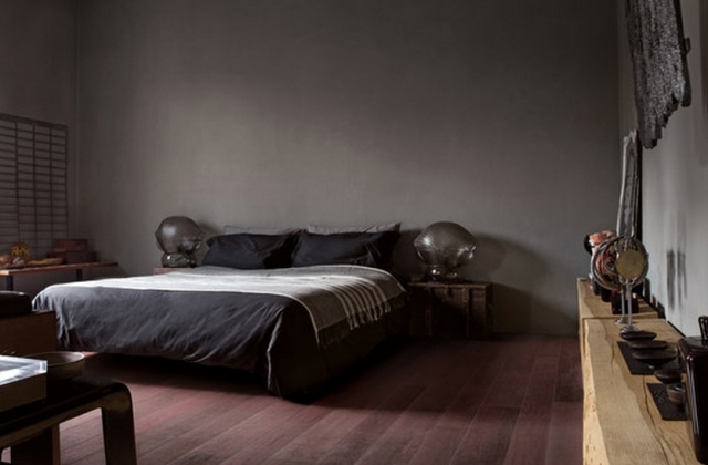 Keramická dlažba drevená optika-spálňa materia-projekt-casamood Nápady na podlahové dlaždice Drevený vzhľad spálne